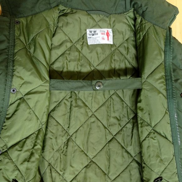 Genuine Swedish Army Insulated Thermal M90 Jacket Green Cold Weather Large - Picture 10 of 12